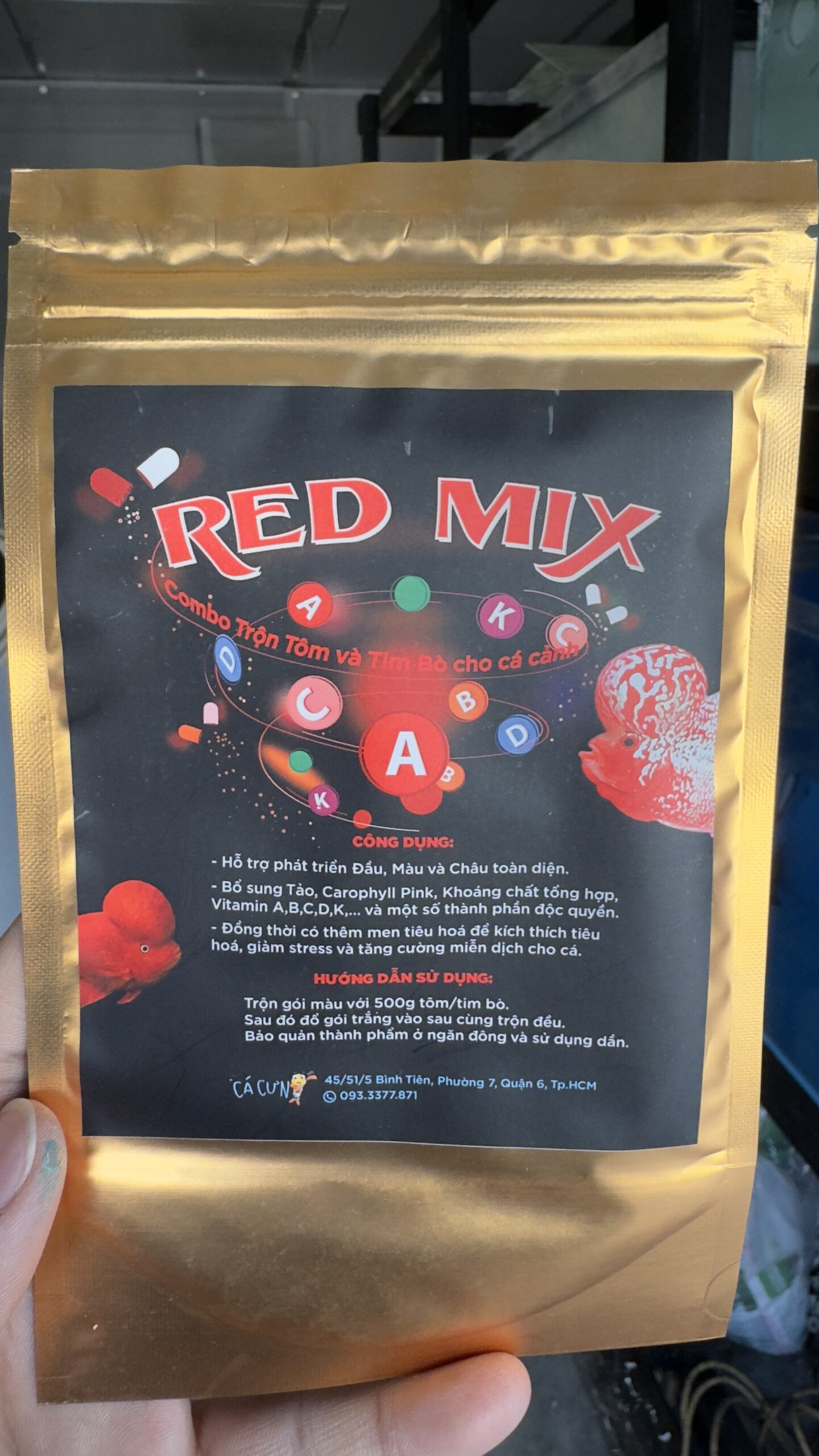 Combo Mix Shrimp ( Tom Tron) – Flowerhorn Redish Food Mix